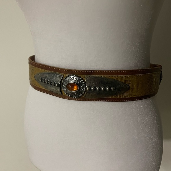 Vintage Brown and Silver Women\'s Belt
